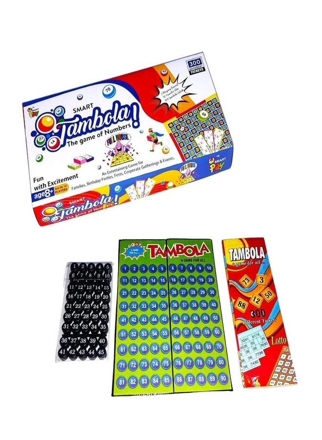 LAALIYA Smart Tambola Game Set | 300 Different Tickets, Number Calling Board & Marker Coins | Fun Indoor Board Game for Families, Birthday Parties, Corporate Events & Festivals | Age 8+ - Image 1